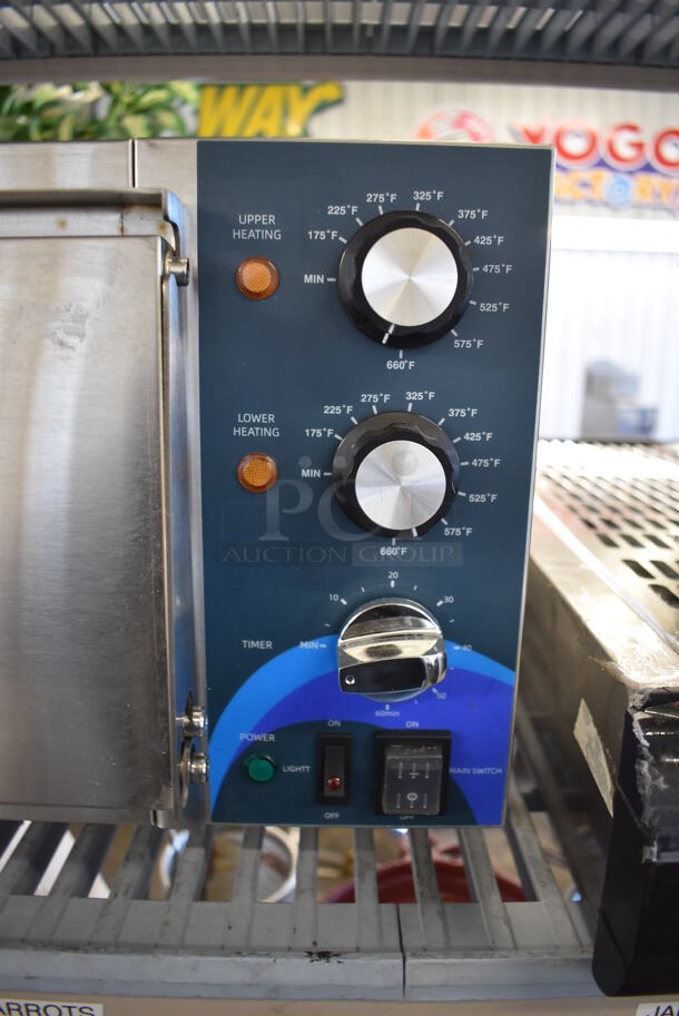 BRAND NEW! CMO-1 Stainless Steel Commercial Single Deck Electric Powered Pizza Oven. 120 Volts, 1 Phase. 23x20x11 - Image 2 of 5