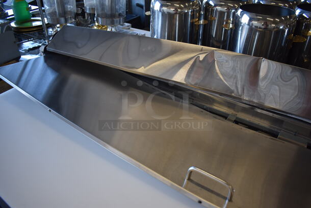 BRAND NEW SCRATCH AND DENT! Avantco 178APT71HC Stainless Steel Commercial Sandwich Salad Prep Table Bain Marie Mega Top on Commercial Casters. 115 Volts, 1 Phase. 71x31x43. Tested and Working! - Image 10 of 10