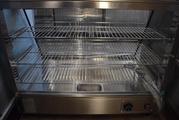 BRAND NEW! KoolMore HDC-5C Stainless Steel Commercial Countertop Heated Display Case Merchandiser. Missing Back Doors. 110-120 Volts, 1 Phase. 34x21x28. Tested and Working! - Image 6 of 7