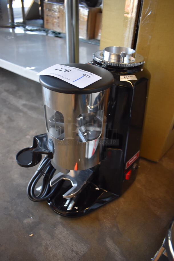 BRAND NEW SCRATCH AND DENT! Estella ECEG26 Stainless Steel Commercial Countertop Espresso Bean Grinder. Does Not Have Hopper. 110-120 Volts, 1 Phase. 6x10x13. Tested and Working! 