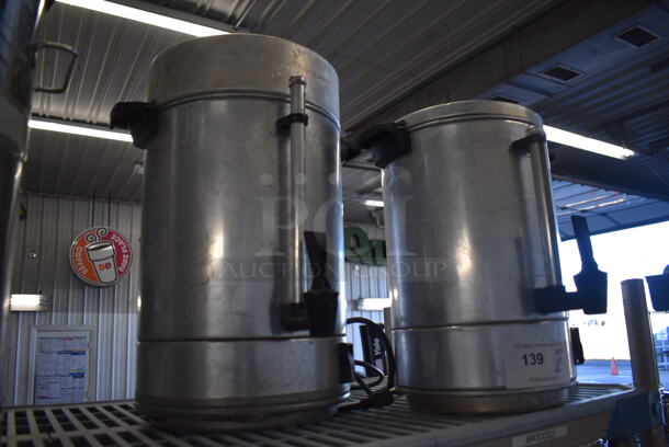 2 Metal Countertop Percolating Urn. 12x12x20. 2 Times Your Bid! - Image 2 of 3