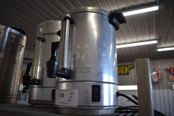 2 Metal Countertop Percolating Urn. 12x12x20. 2 Times Your Bid! - Image 3 of 3
