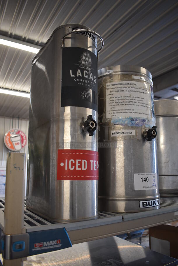 2 Various Metal Bunn Beverage Holder Dispensers. No Lids. 11x11x19, 6x14x22. 2 Times Your Bid! - Image 3 of 3