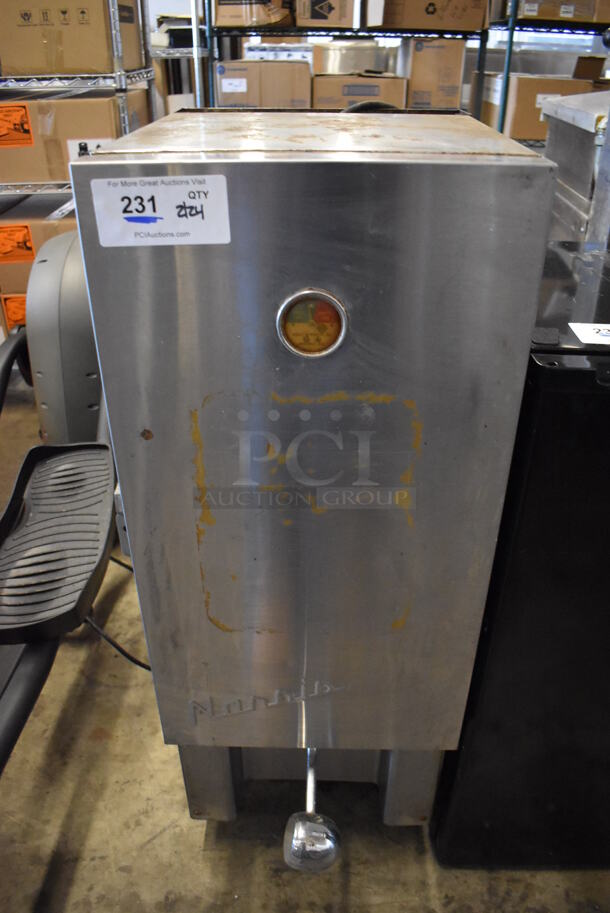 Norris N-5 SM Stainless Steel Commercial Countertop Milk Dispenser. 110 Volts, 1 Phase. 14.5x18x39.5. Tested and Powers On But Does Not Get Cold - Image 1 of 6