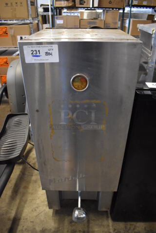 Norris N-5 SM Stainless Steel Commercial Countertop Milk Dispenser. 110 Volts, 1 Phase. 14.5x18x39.5. Tested and Powers On But Does Not Get Cold
