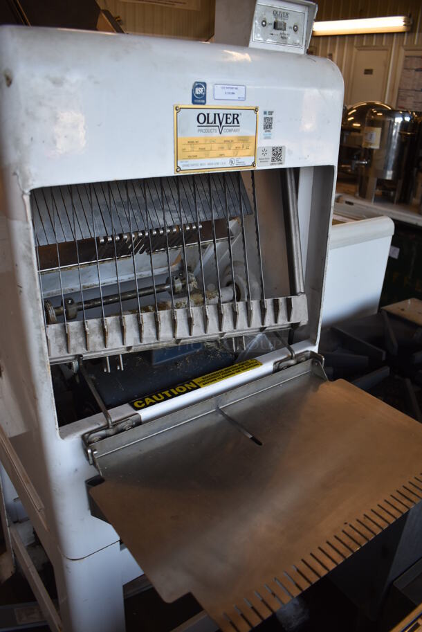 Oliver 797-32-NC Metal Commercial Floor Style Bread Loaf Slicer. 115 Volts, 1 Phase. 48x21x56. Tested and Working! - Image 3 of 7
