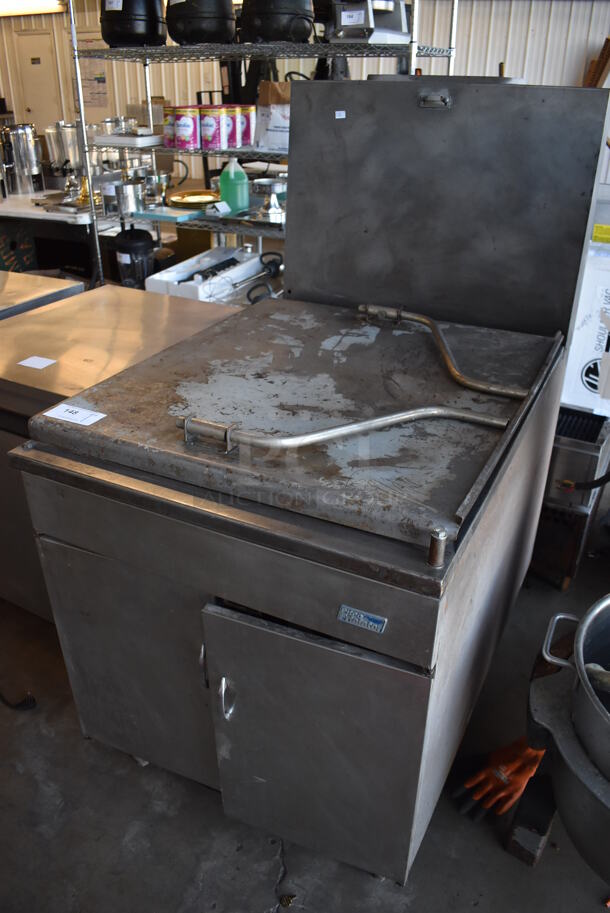 Pitco Frialator 24P Stainless Steel Commercial Floor Style Natural Gas Powered Donut Fryer. 120,000 BTU. 30x44x56 - Image 2 of 6