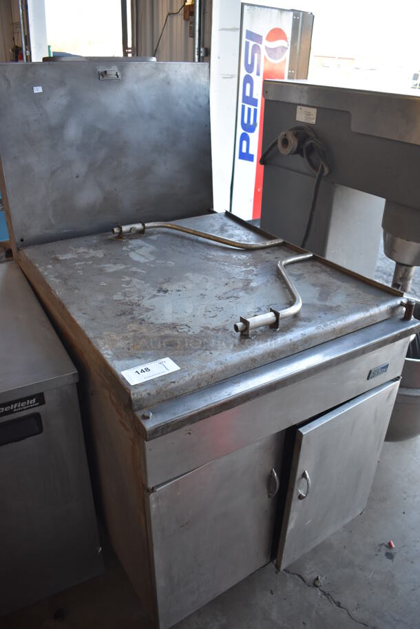 Pitco Frialator 24P Stainless Steel Commercial Floor Style Natural Gas Powered Donut Fryer. 120,000 BTU. 30x44x56 - Image 3 of 6