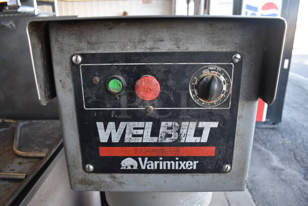 Welbilt Varimixer W60 Metal Commercial Floor Style 60 Quart Planetary Dough Mixer w/ Metal Mixing Bowl, Dough Hook, Whisk and Paddle Attachments. 208 Volts, 3 Phase. 24x36x55 - Image 4 of 8