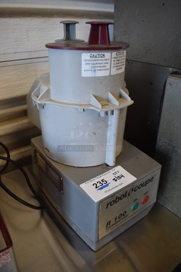 Robot Coupe R100 Metal Commercial Countertop Food Processor w/ Continuous Feed Head. 115 Volts, 1 Phase. 8x16x18. Tested and Working! - Image 2 of 6