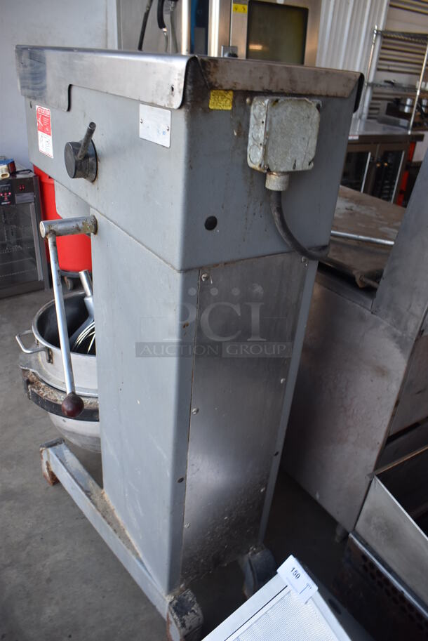 Welbilt Varimixer W60 Metal Commercial Floor Style 60 Quart Planetary Dough Mixer w/ Metal Mixing Bowl, Dough Hook, Whisk and Paddle Attachments. 208 Volts, 3 Phase. 24x36x55 - Image 8 of 8
