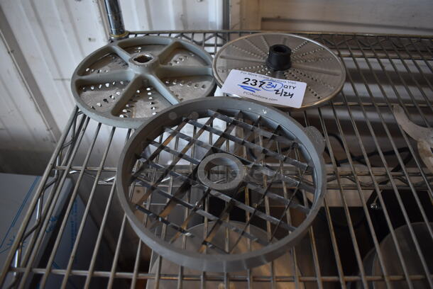 3 Various Metal Blades for Food Processor. 8x8x1.5, 7.5x7.5x2. 3 Times Your Bid!