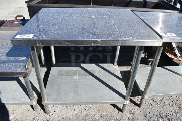 Stainless Steel Commercial Table w/ Metal Under Shelf. 36x30x34