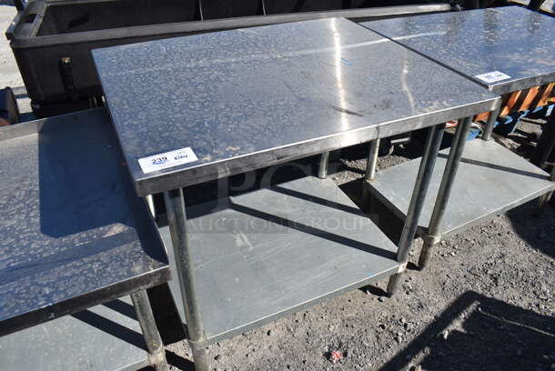 Stainless Steel Commercial Table w/ Metal Under Shelf. 36x30x34 - Image 2 of 3