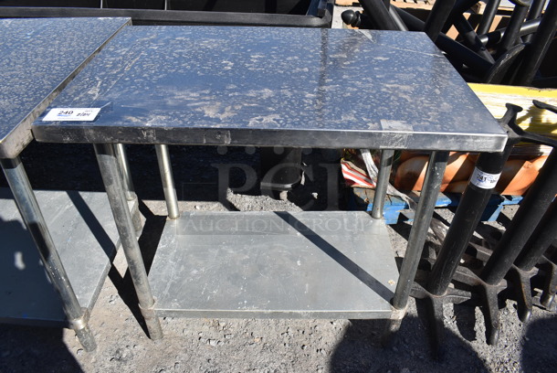 Stainless Steel Commercial Table w/ Metal Under Shelf. 36x24x34 - Image 1 of 3