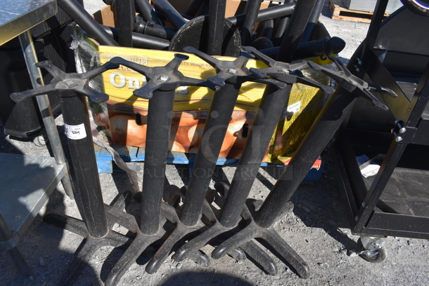 5 Black Metal Table Bases. 21x21x28. 5 Times Your Bid! - Image 1 of 3