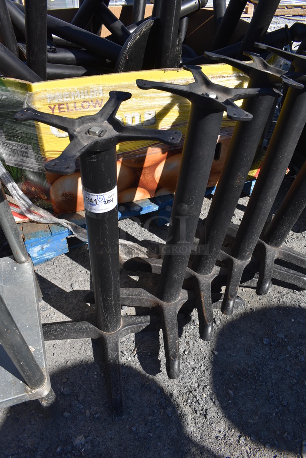 5 Black Metal Table Bases. 21x21x28. 5 Times Your Bid! - Image 2 of 3