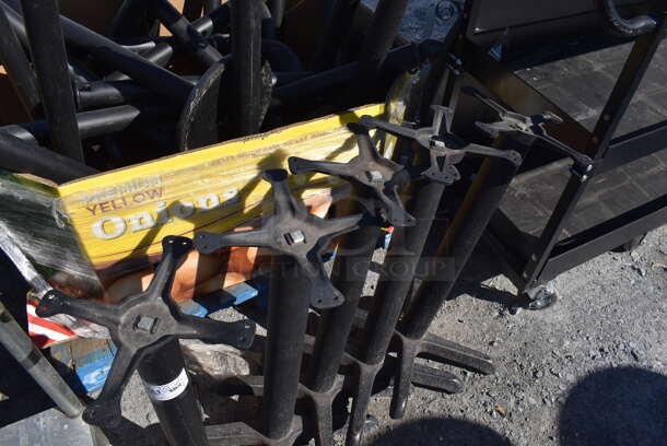 5 Black Metal Table Bases. 21x21x28. 5 Times Your Bid! - Image 3 of 3