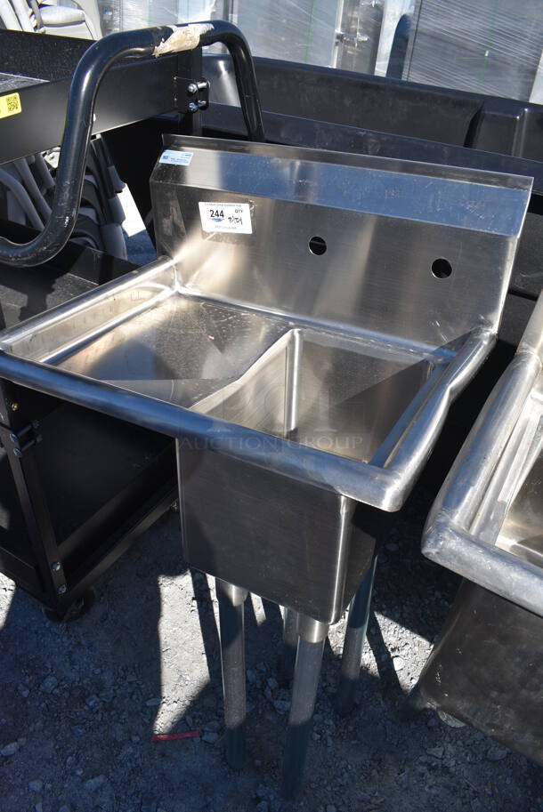 KoolMore SA101410-12L3 Stainless Steel Commercial Single Bay Sink w/ Left Side Drain Board. 25x20x43. Bay 10x14x10. Drain Board 10x16x1 - Image 2 of 4