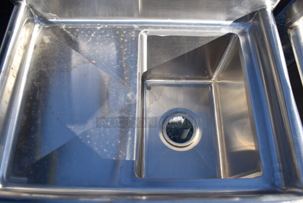 KoolMore SA101410-12L3 Stainless Steel Commercial Single Bay Sink w/ Left Side Drain Board. 25x20x43. Bay 10x14x10. Drain Board 10x16x1 - Image 3 of 4