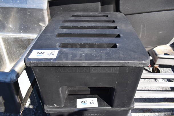 Black Poly Dunnage Rack. Stock Picture - Cosmetic Condition May Vary. 18x22x11.5