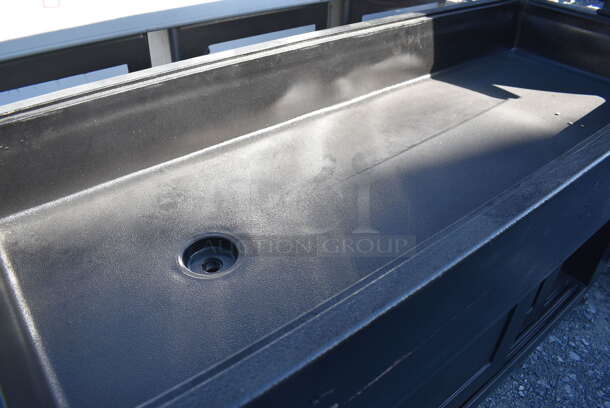 Black Poly Buffet Station w/ Sneeze Guard on Commercial Casters. 63x33x54 - Image 4 of 6