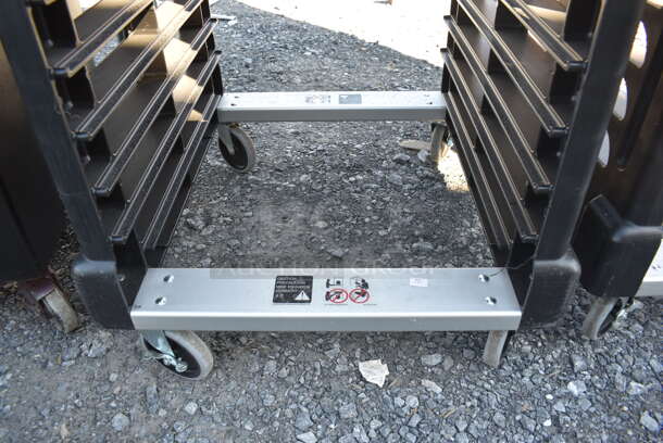 BRAND NEW! Rubbermaid Black Poly and Metal Pan Transport Rack on Commercial Casters. 25x28x68 - Image 4 of 4