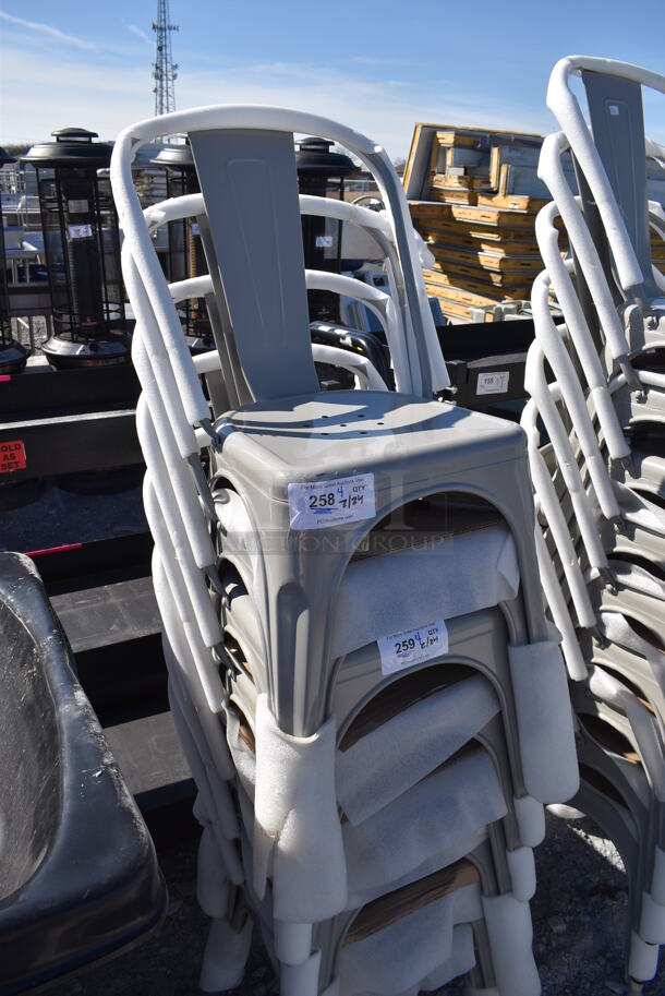 5 BRAND NEW! Gray Metal Tolix Style Chairs. Stock Picture - Cosmetic Condition May Vary. 18x20x32. 5 Times Your Bid! - Image 2 of 3