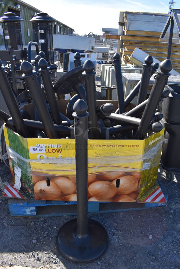 20 Black Poly Stanchions. 14x14x39. 20 Times Your Bid! - Image 1 of 4