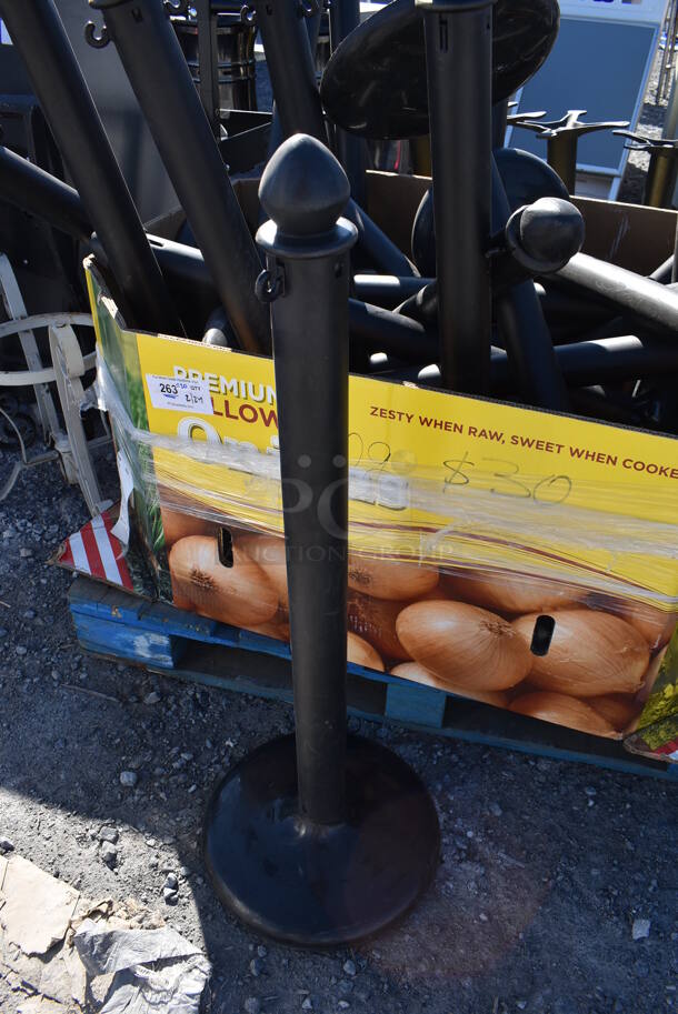 20 Black Poly Stanchions. 14x14x39. 20 Times Your Bid! - Image 3 of 4