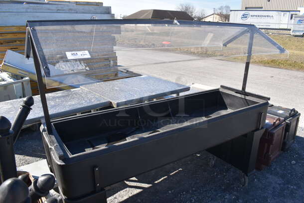 Black Poly Buffett Station w/ Sneeze Guard on Commercial Casters. 74x29x60 - Image 2 of 5