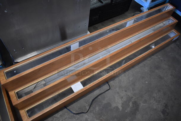 Wooden Countertop 3 Tier Bottle Merchandiser Display. 66x12x12. Tested and Working! - Image 2 of 4
