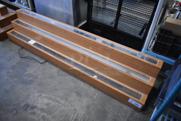 Wooden Countertop 3 Tier Bottle Merchandiser Display. 66x12x12. Tested and Working! - Image 3 of 4