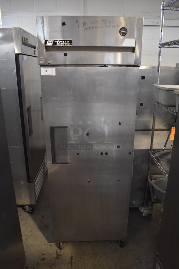 2010 True TG1F-1S Stainless Steel Commercial Single Door Reach In Freezer w/ Poly Coated Racks on Commercial Casters. 115 Volts, 1 Phase. 28x35x83. Tested and Working! - Image 1 of 7