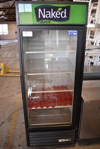 True GDM-26 Metal Commercial Single Door Reach In Cooler Merchandiser w/ Poly Coated Racks. 115 Volts, 1 Phase. 30x30x78.5. Tested and Does Not Power On