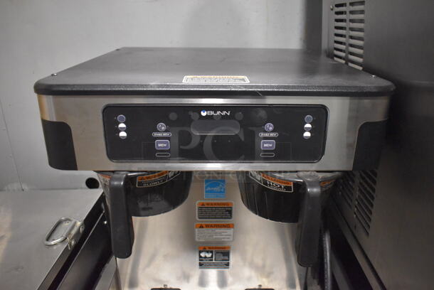 2019 Bunn ICB TWIN SH ENERGY STAR Stainless Steel Commercial Countertop Double Coffee Machine w/ Hot Water Dispenser and 2 Poly Brew Baskets. 120/240 Volts, 1 Phase. 20x21x34 - Image 3 of 6