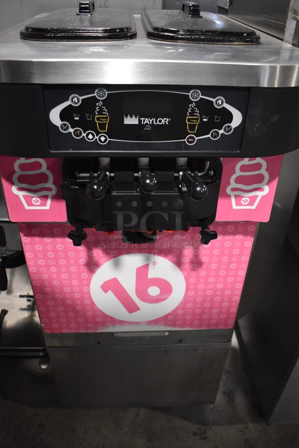 2012 Taylor C723-33 Stainless Steel Commercial Floor Style Air Cooled 2 Flavor w/ Twist Soft Serve Ice Cream Machine. 208-230 Volts, 3 Phase. 27x34x58 - Image 2 of 8