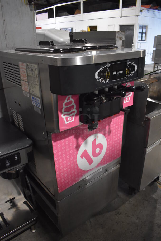 2012 Taylor C723-33 Stainless Steel Commercial Floor Style Air Cooled 2 Flavor w/ Twist Soft Serve Ice Cream Machine. 208-230 Volts, 3 Phase. 27x34x58 - Image 3 of 8