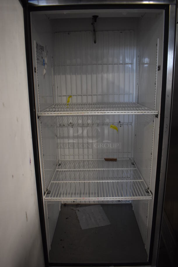 2013 True T-23F ENERGY STAR Stainless Steel Commercial Single Door Reach In Freezer w/ Poly Coated Racks on Commercial Casters. 115 Volts, 1 Phase. 27x30x84. Tested and Working! - Image 5 of 6