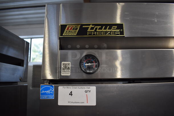 2013 True T-23F ENERGY STAR Stainless Steel Commercial Single Door Reach In Freezer w/ Poly Coated Racks on Commercial Casters. 115 Volts, 1 Phase. 27x30x84. Tested and Working! - Image 5 of 7