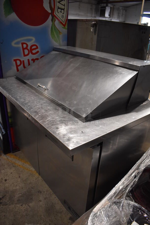 True Stainless Steel Commercial Sandwich Salad Prep Table Bain Marie Mega Top on Commercial Casters. 115 Volts, 1 Phase. 49x34x47. Tested and Working! - Image 2 of 7