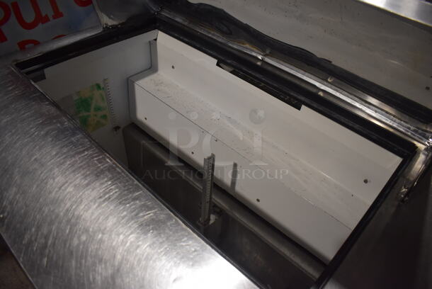 True Stainless Steel Commercial Sandwich Salad Prep Table Bain Marie Mega Top on Commercial Casters. 115 Volts, 1 Phase. 49x34x47. Tested and Working! - Image 3 of 7