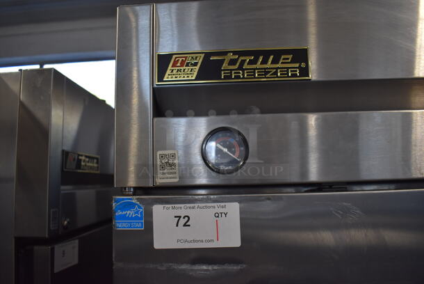 2013 True T-23F ENERGY STAR Stainless Steel Commercial Single Door Reach In Freezer w/ Poly Coated Racks on Commercial Casters. 115 Volts, 1 Phase. 27x30x83. Tested and Working! - Image 4 of 6