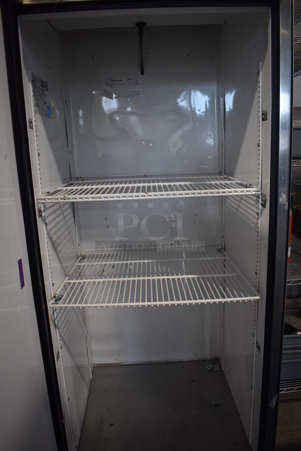 2013 True T-23F ENERGY STAR Stainless Steel Commercial Single Door Reach In Freezer w/ Poly Coated Racks on Commercial Casters. 115 Volts, 1 Phase. 27x30x83. Tested and Working! - Image 5 of 6