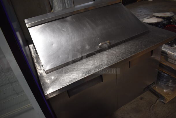 True Stainless Steel Commercial Sandwich Salad Prep Table Bain Marie Mega Top on Commercial Casters. 115 Volts, 1 Phase. 49x34x47. Tested and Working! - Image 7 of 7