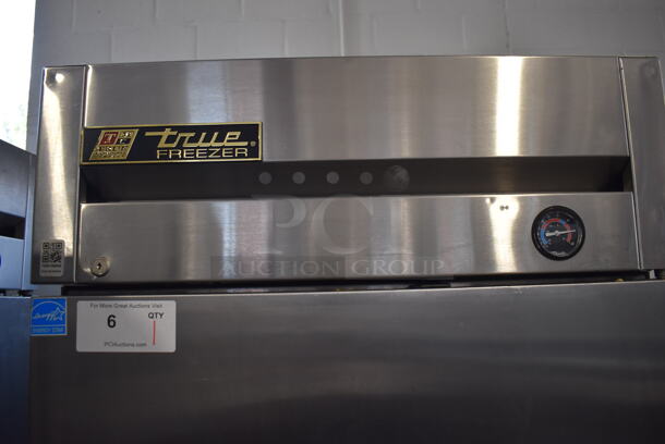 2013 True T-23F ENERGY STAR Stainless Steel Commercial Single Door Reach In Freezer w/ Poly Coated Racks on Commercial Casters. 115 Volts, 1 Phase. 27x30x84. Tested and Working! - Image 5 of 7