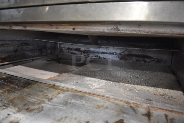 2 Bakers Pride Stainless Steel Commercial Gas Powered Single Deck Pizza Ovens on Metal Legs. Comes w/ Cooking Stones! 57x43x59. 2 Times Your Bid! - Image 5 of 11