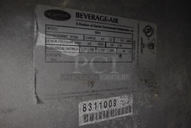 Beverage Air BB48 Metal Commercial 2 Door Back Bar Cooler. 115 Volts, 1 Phase. 48x23.5x38. Tested and Working! - Image 6 of 7