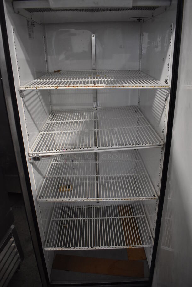 True TG1F-1S Stainless Steel Commercial Single Door Reach In Freezer w/ Poly Coated Racks on Commercial Casters. 115 Volts, 1 Phase. 28x35x83. Tested and Working! - Image 6 of 7