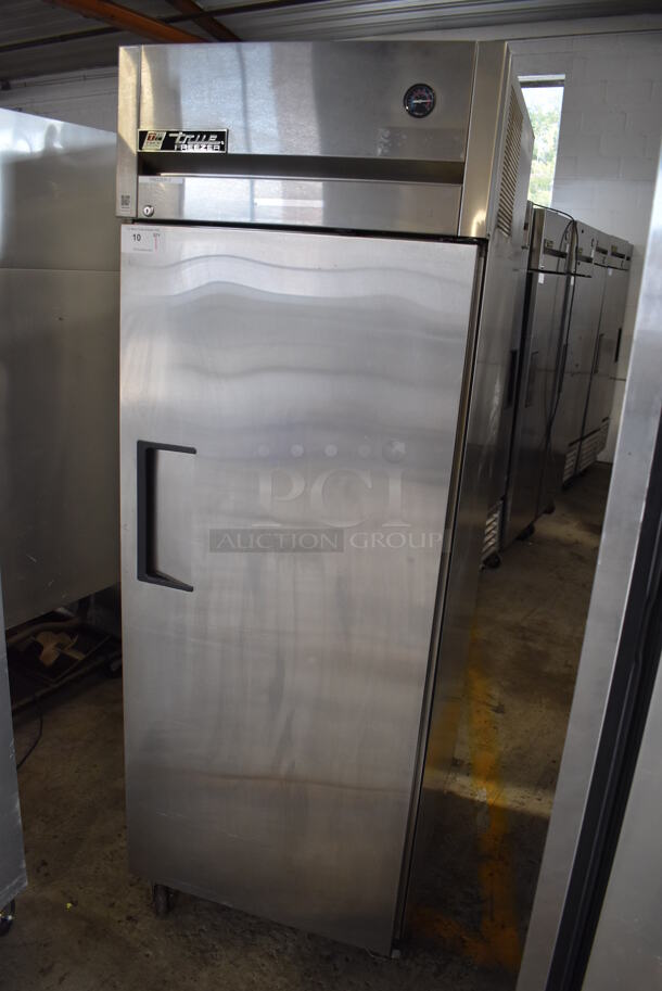 2011 True TG1F-1S Stainless Steel Commercial Single Door Reach In Freezer w/ Poly Coated Racks on Commercial Casters. 115 Volts, 1 Phase. 28x35x83. Tested and Working! - Image 3 of 7